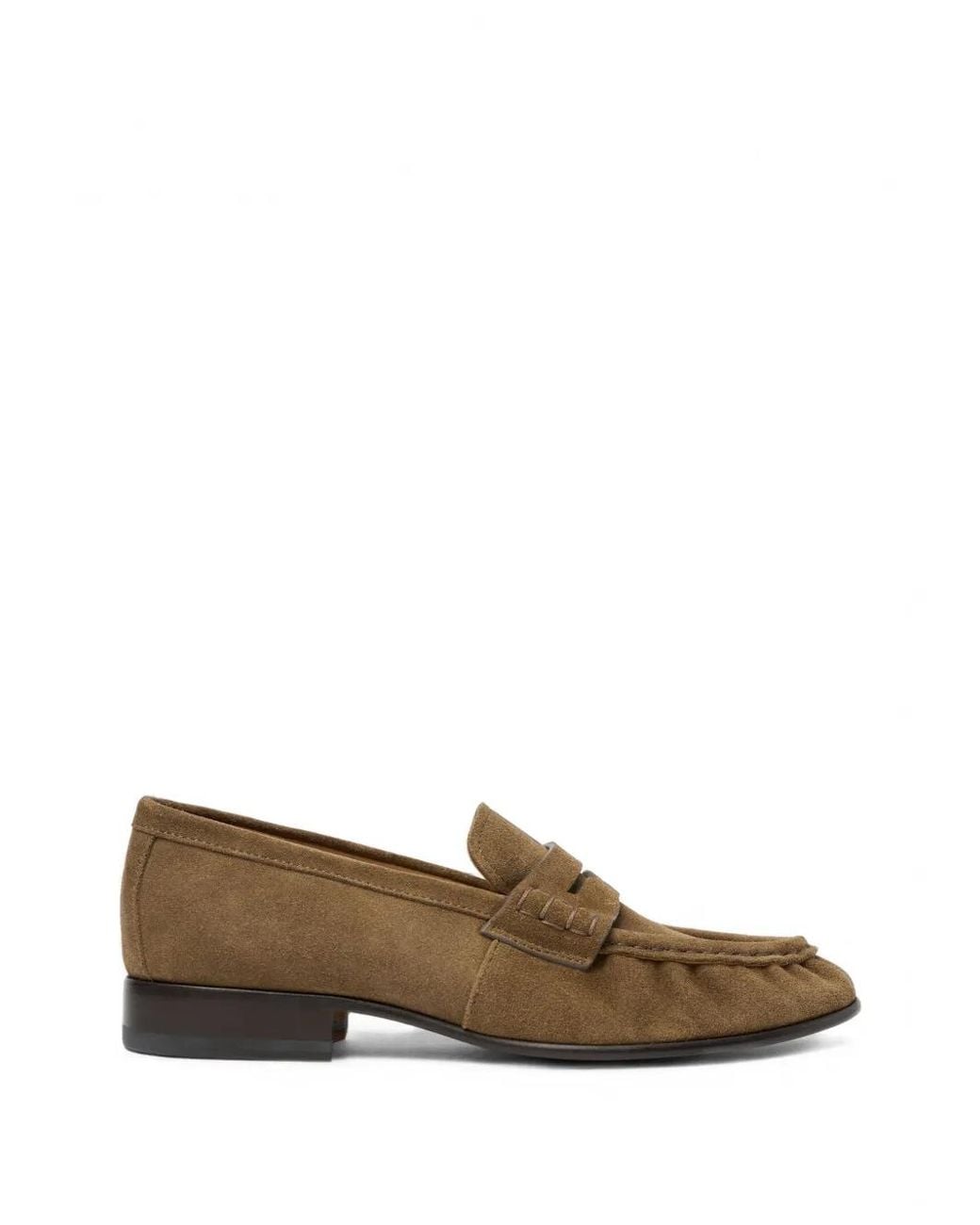 Scarosso Brown Mar Suede Penny Loafers