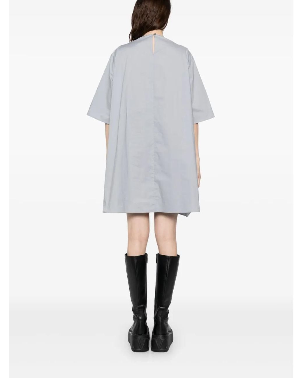 JNBY Gray Bow-Detail Dress
