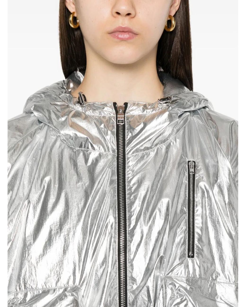 IRO White Gonie Hooded Jacket