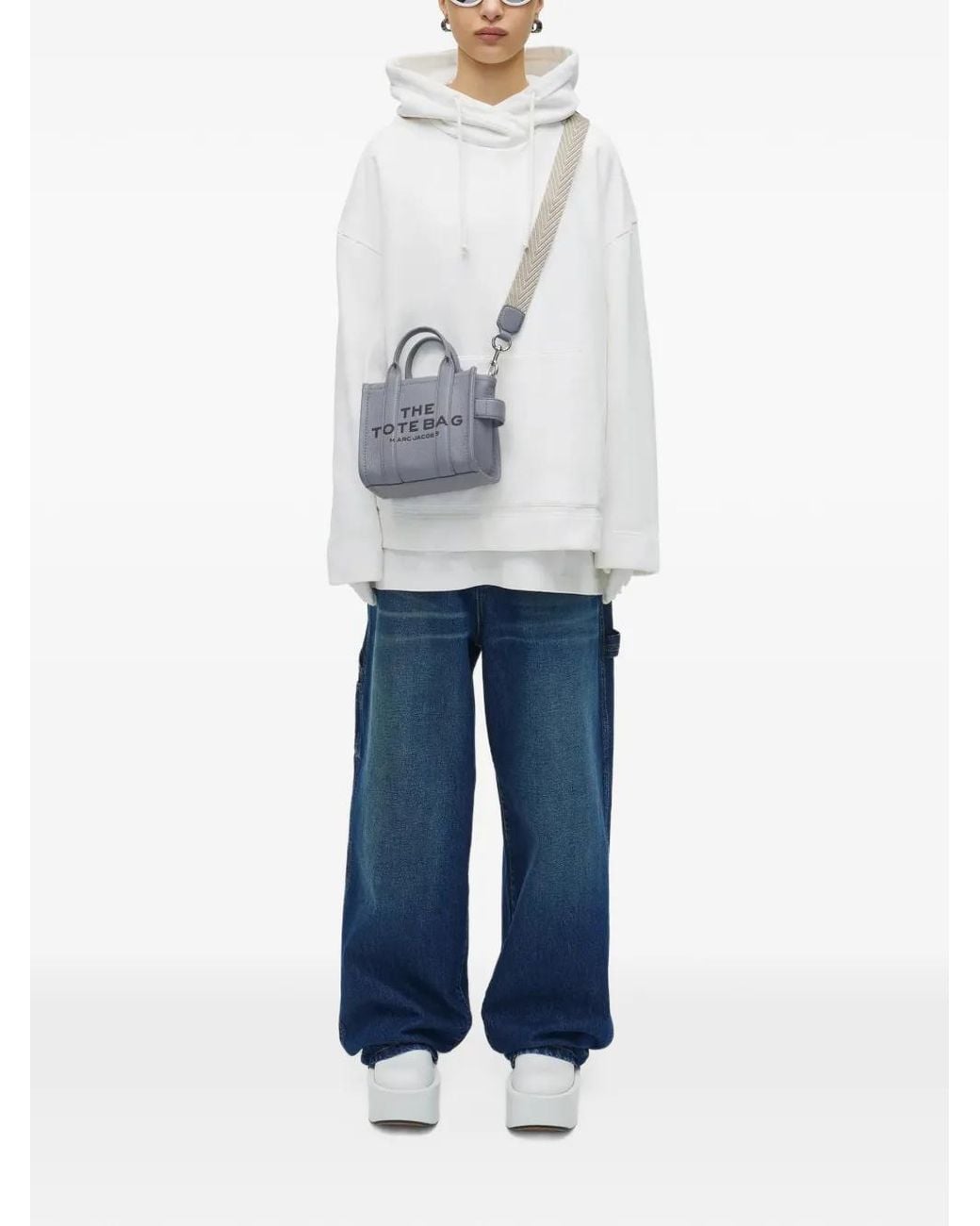 Marc Jacobs White The Thin Arrow Webbing Strap