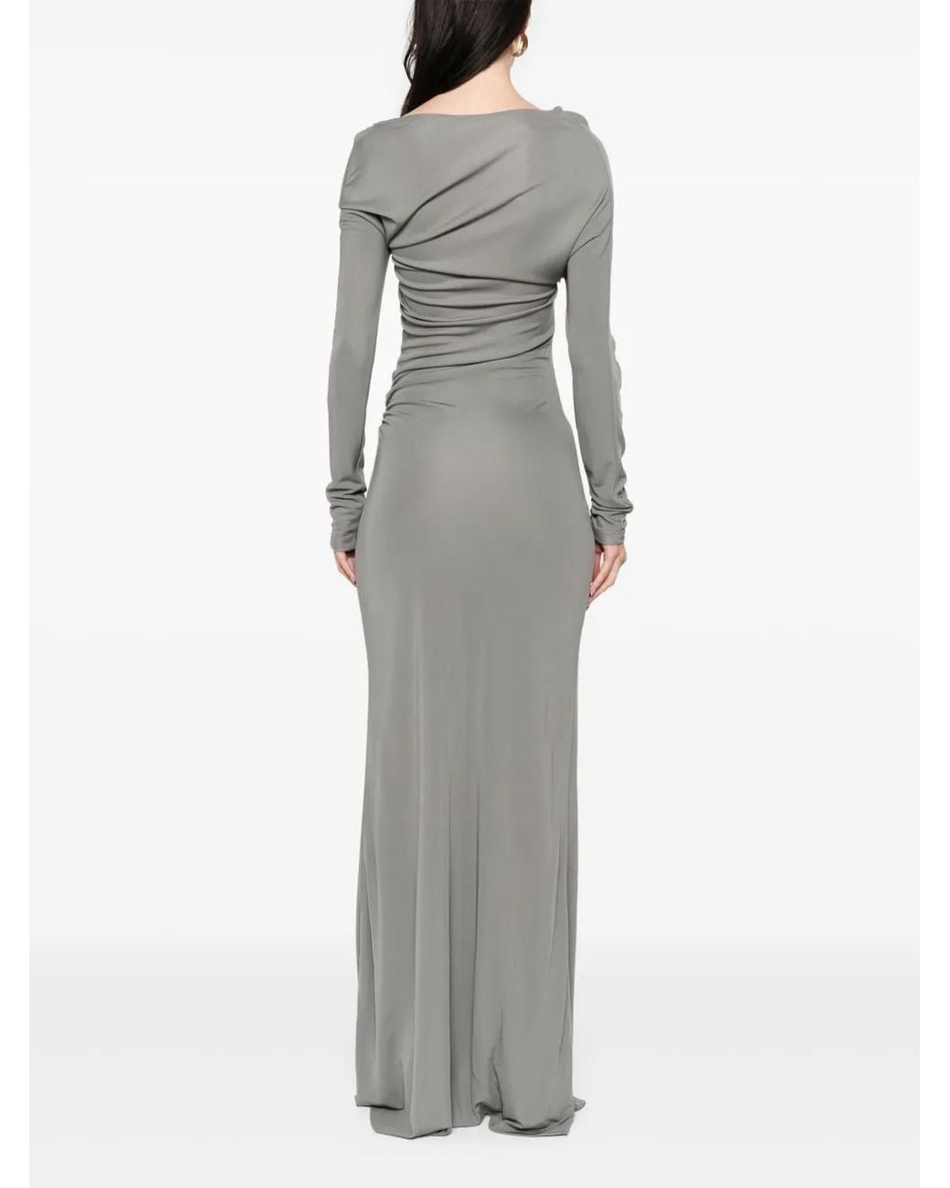 AYA MUSE Gedrapeerde Jurk in het Gray