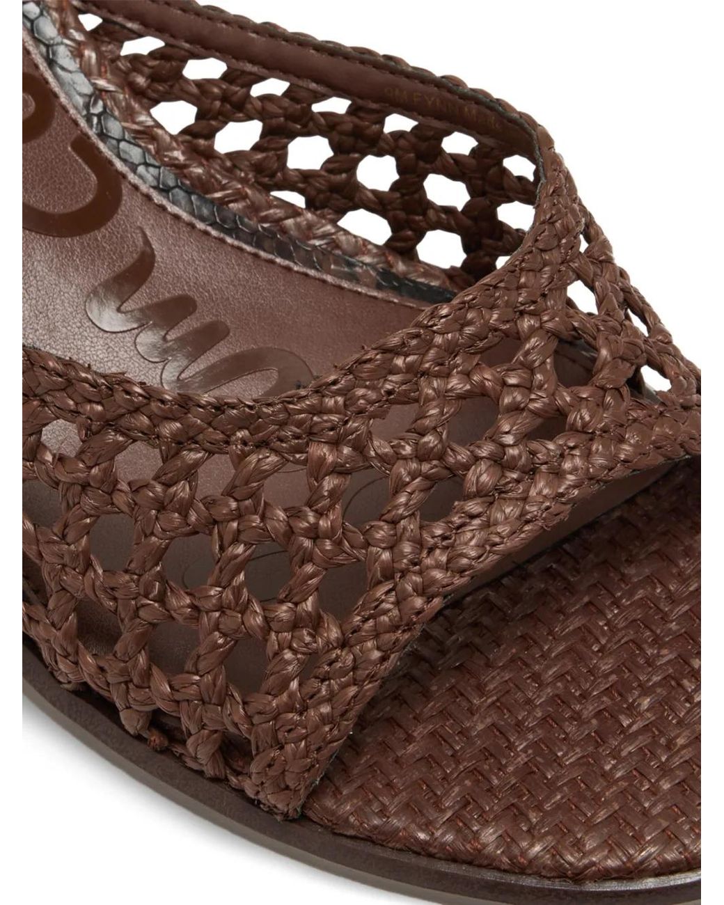 Sam Edelman Brown Fynn Woven Leather Sandals