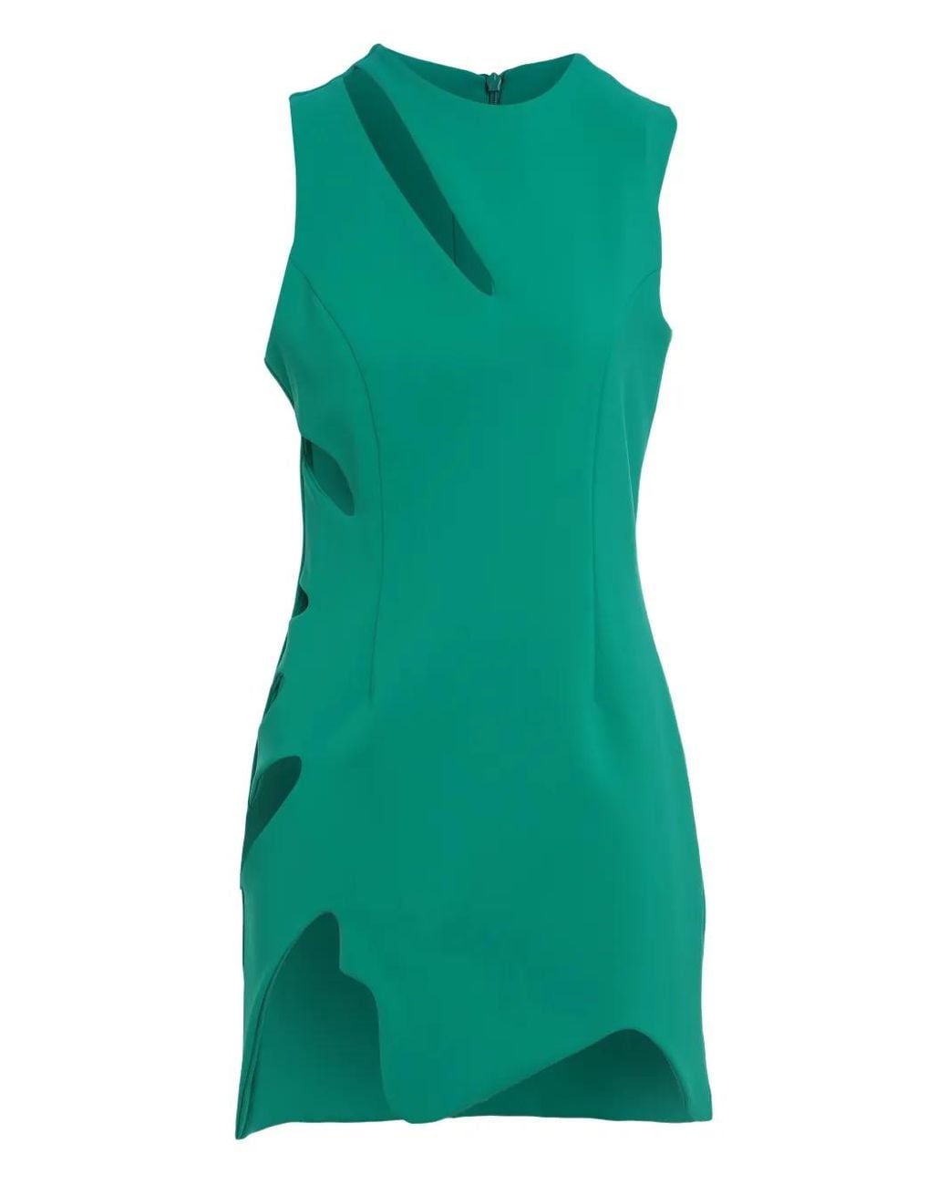 MOTHER OF ALL Green Melissa Cut-Out Mini Dress