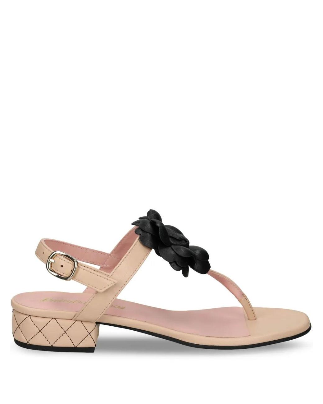 Pretty Ballerinas Natural 30Mm Flower-Detailing Sandals