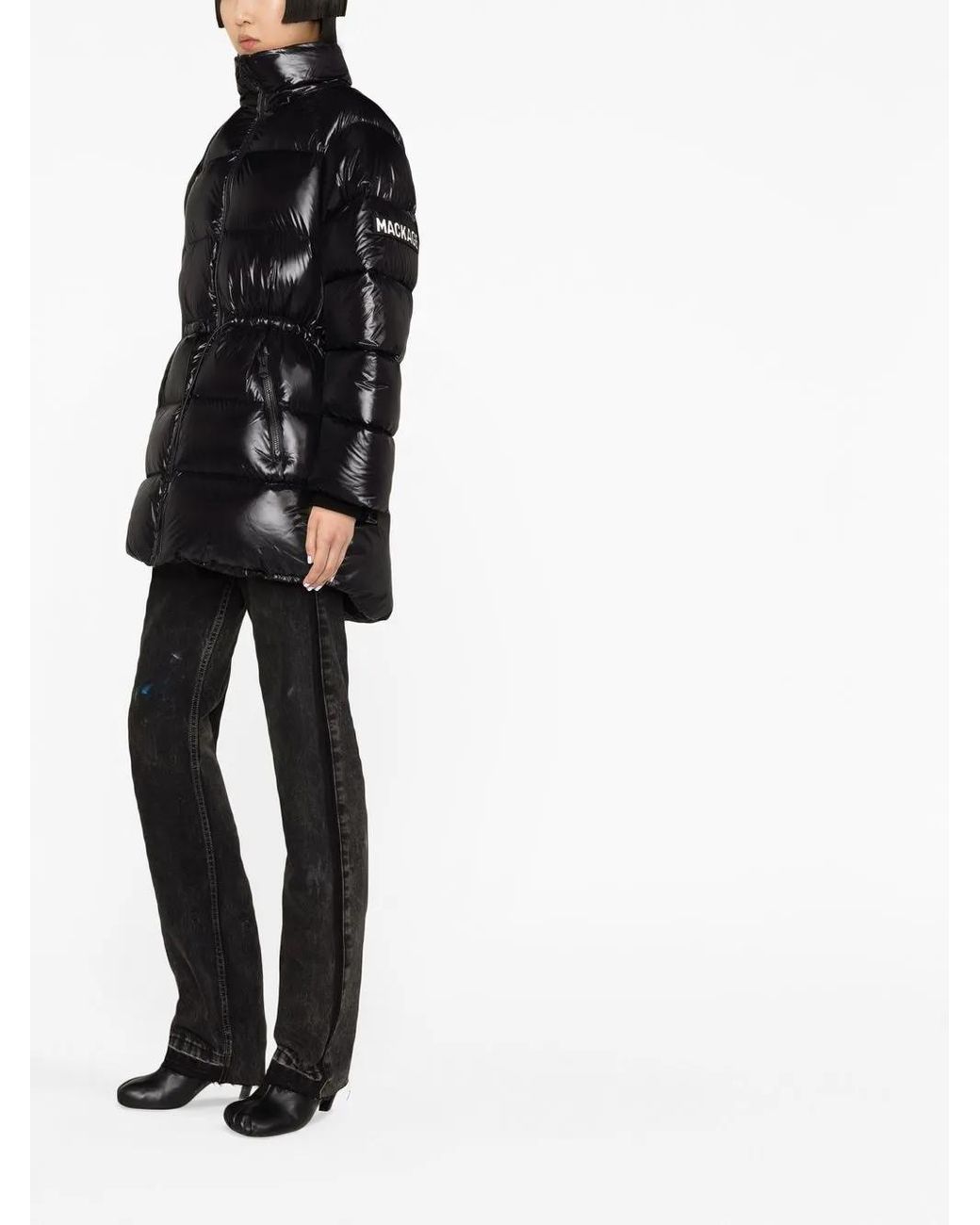 Mackage Black Hooded Puffer Coat