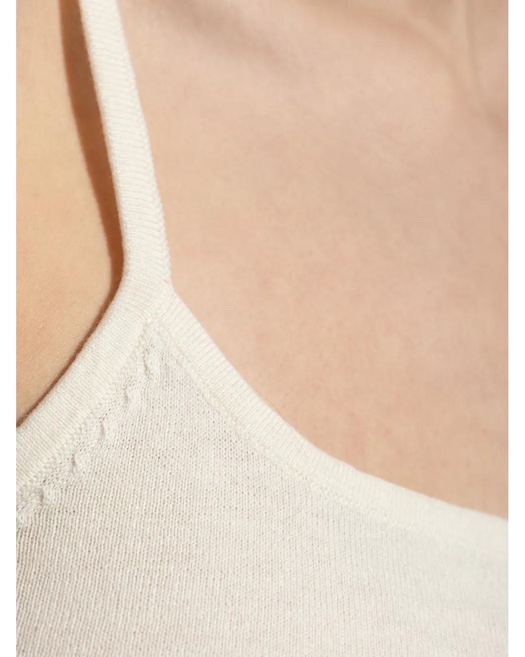 Officine Generale White Eliane Square-Neck Top