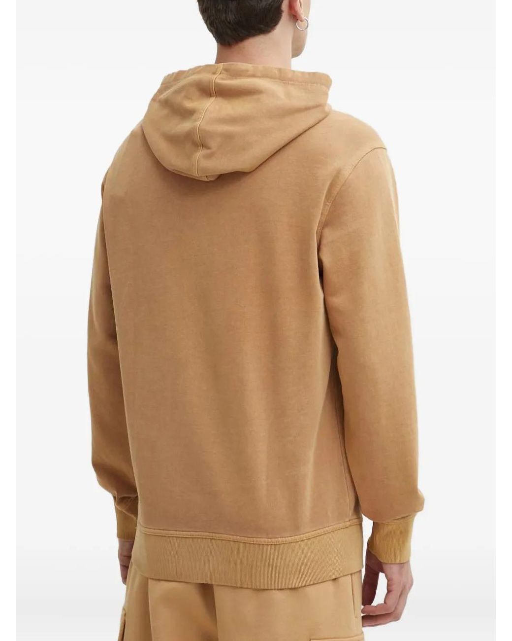 Timberland Brown Drawstring Patch Hoodie for men