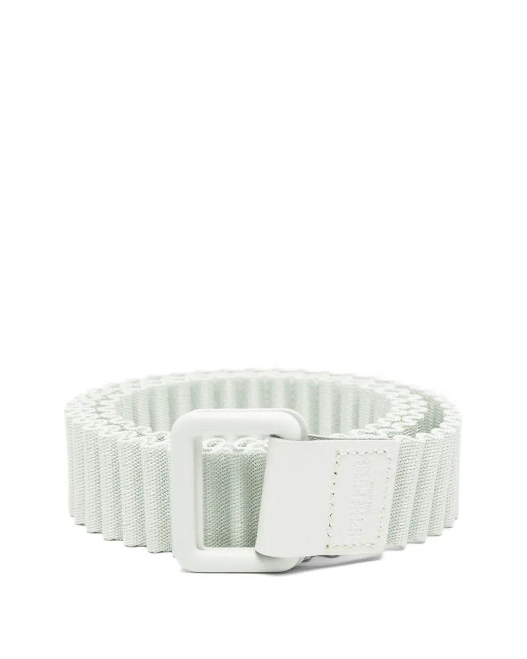 Homme Plissé Issey Miyake White Pleated Square-Buckle Belt for men