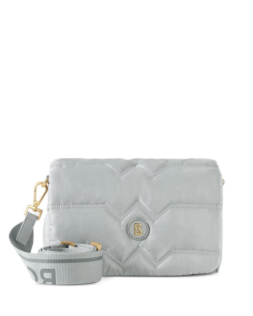 Bogner Gray Wallis Tessuto Bar Quilted Bucket Bag