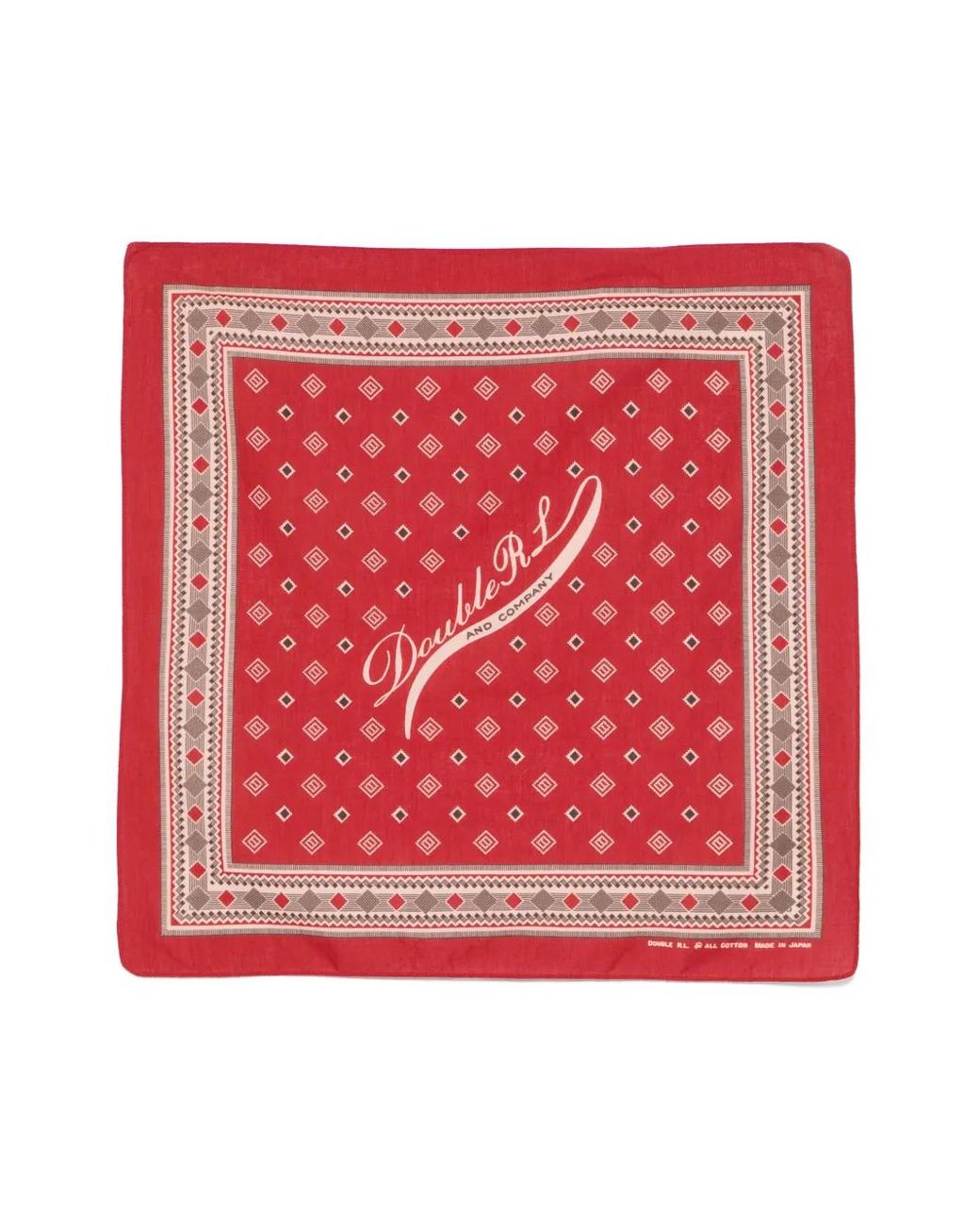RRL Red Geometric-Print Scarf for men
