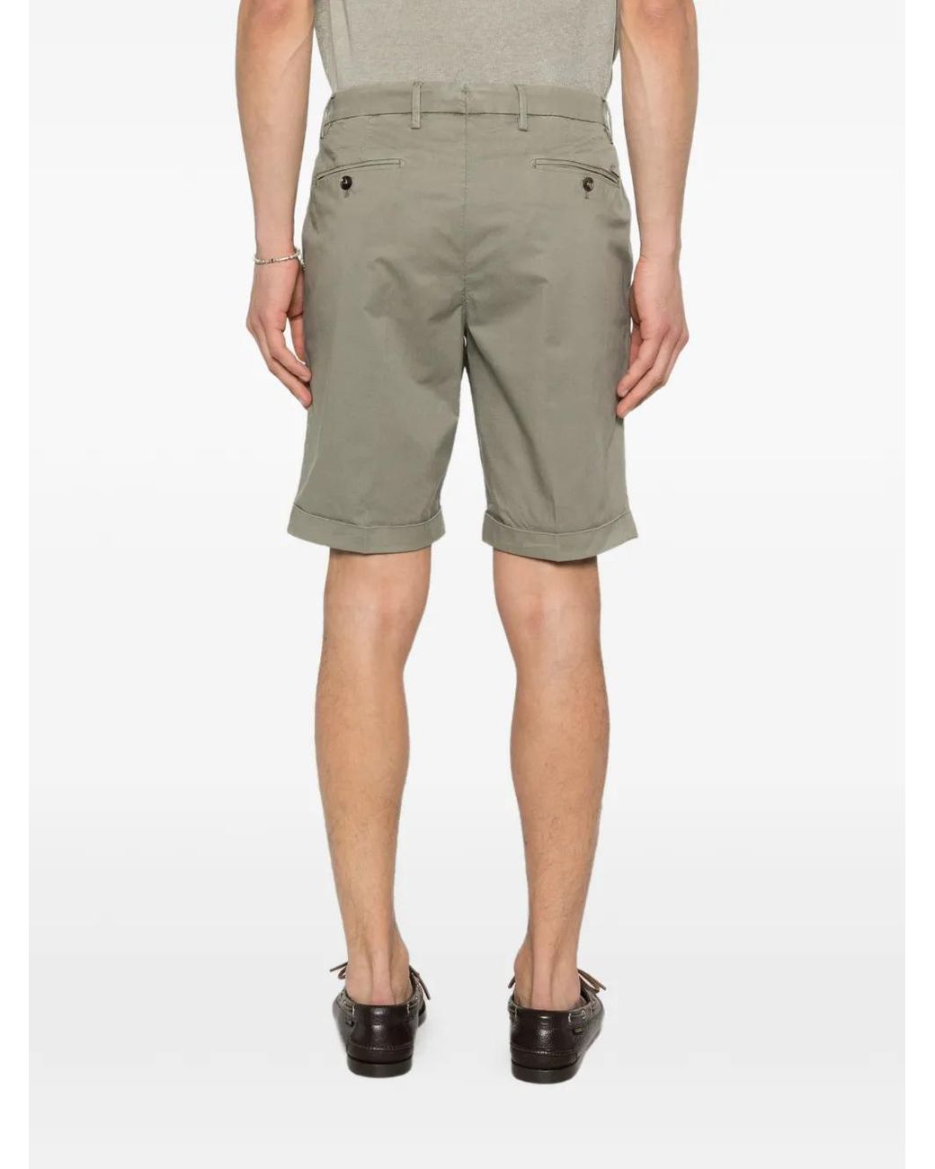 Shorts Con Risvolti di Corneliani in Gray da Uomo