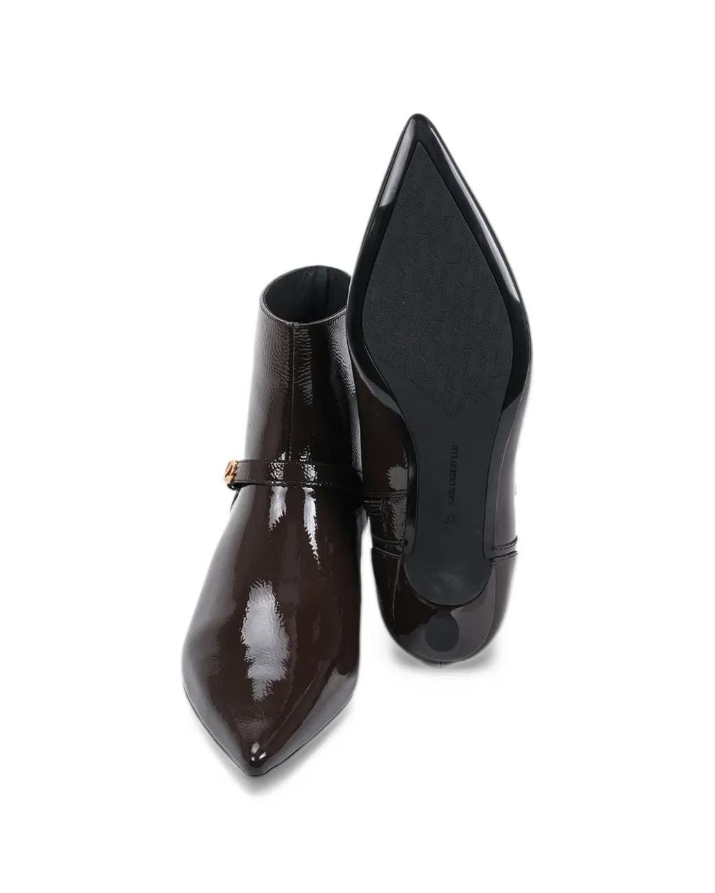Karl Lagerfeld Brown Pasha Ankle Boots