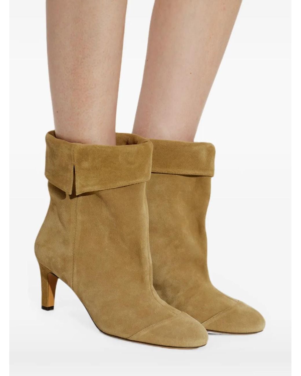 Isabel Marant Natural Eldra Suede Ankle Boots