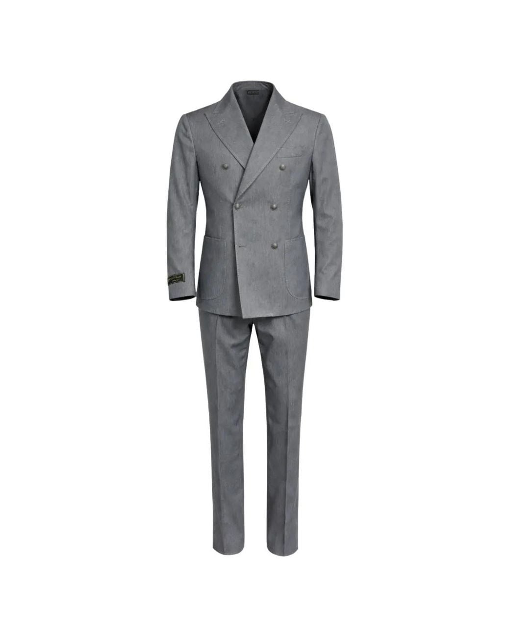 Franzese Collection Gray Beckham Double-Breasted Suit for men