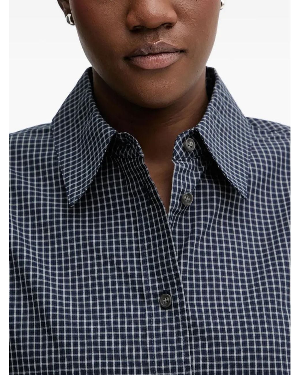Miss Sixty Gray Checked Buttoned Shirt