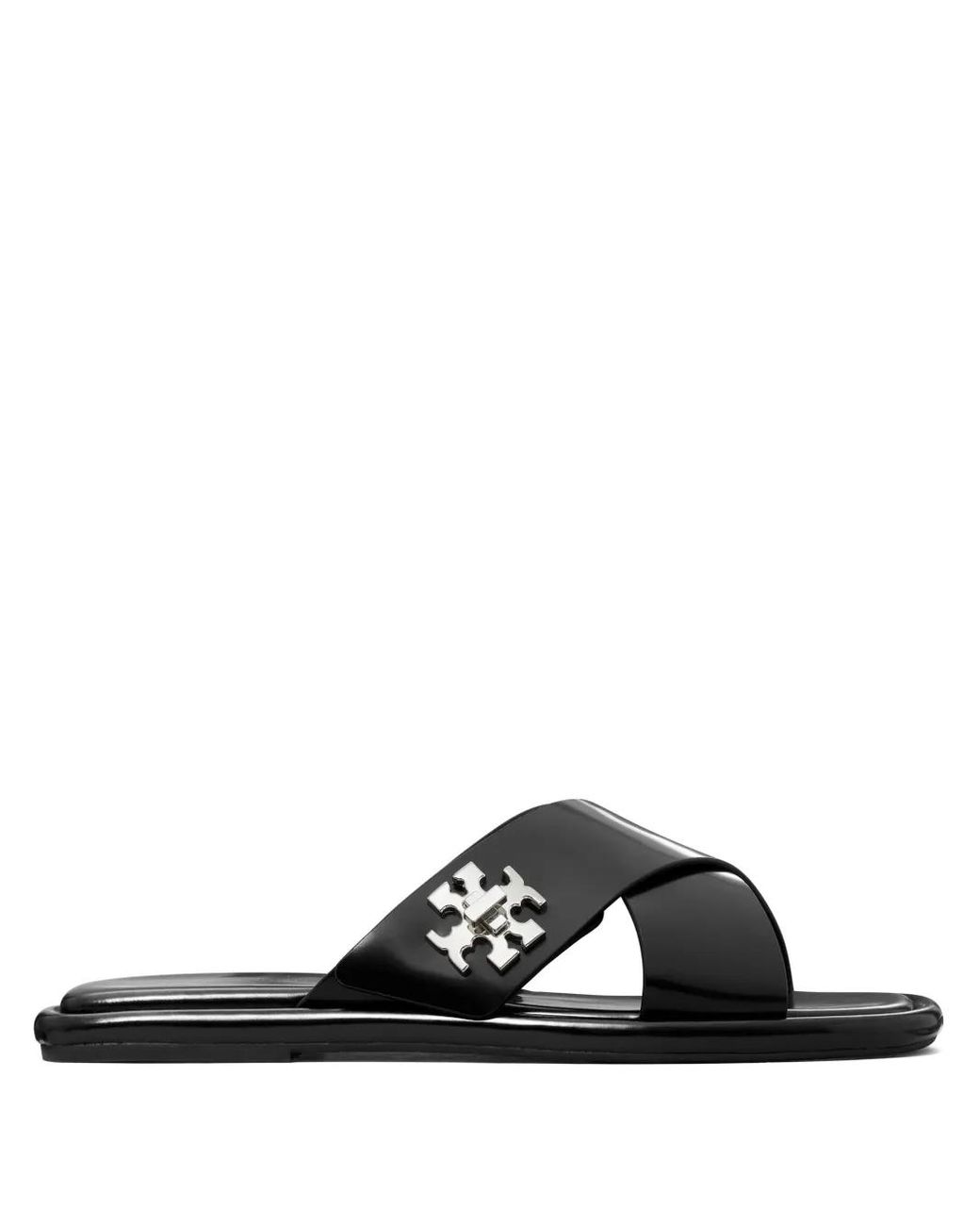 Tory Burch Black T-Lock Slides