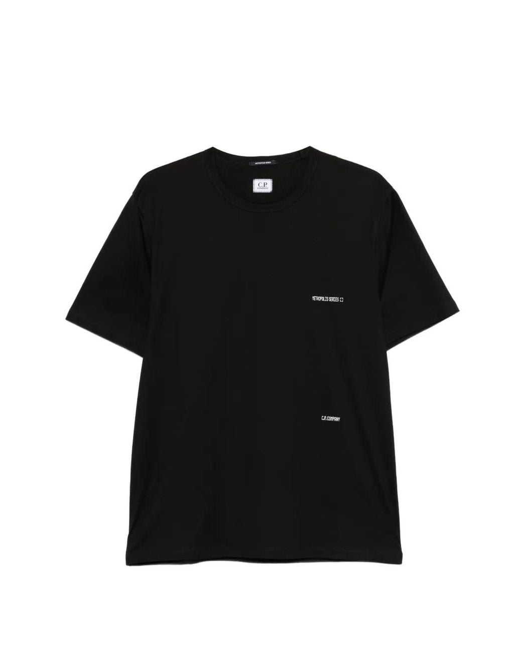 C P Company Black Metropolis Series Graphic-Print T-Shirt for men