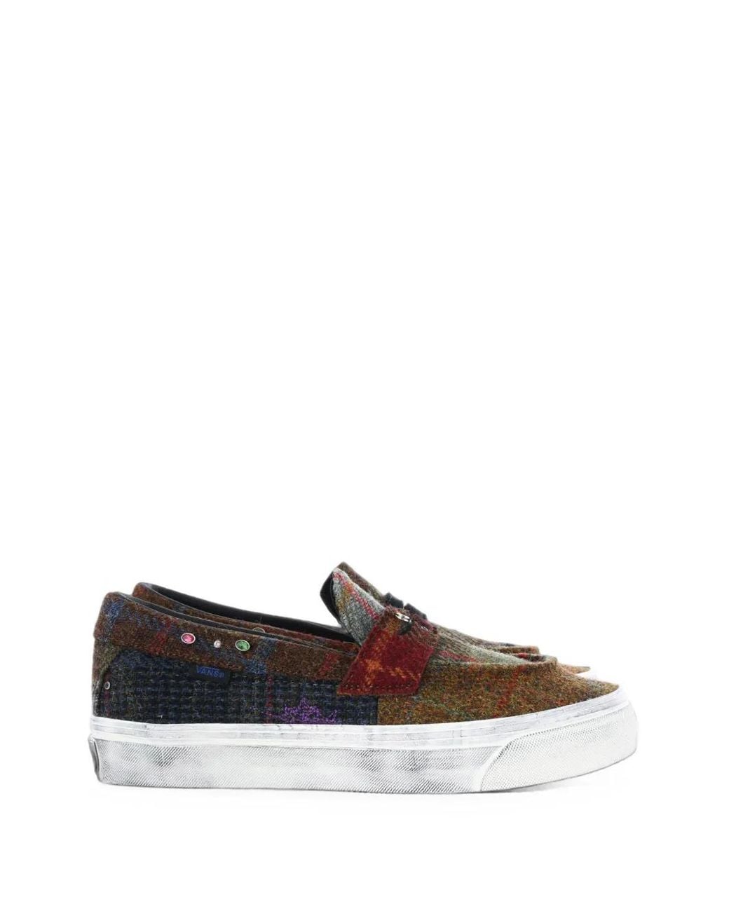 Vans White Premium 53 Harris Tweed Loafers
