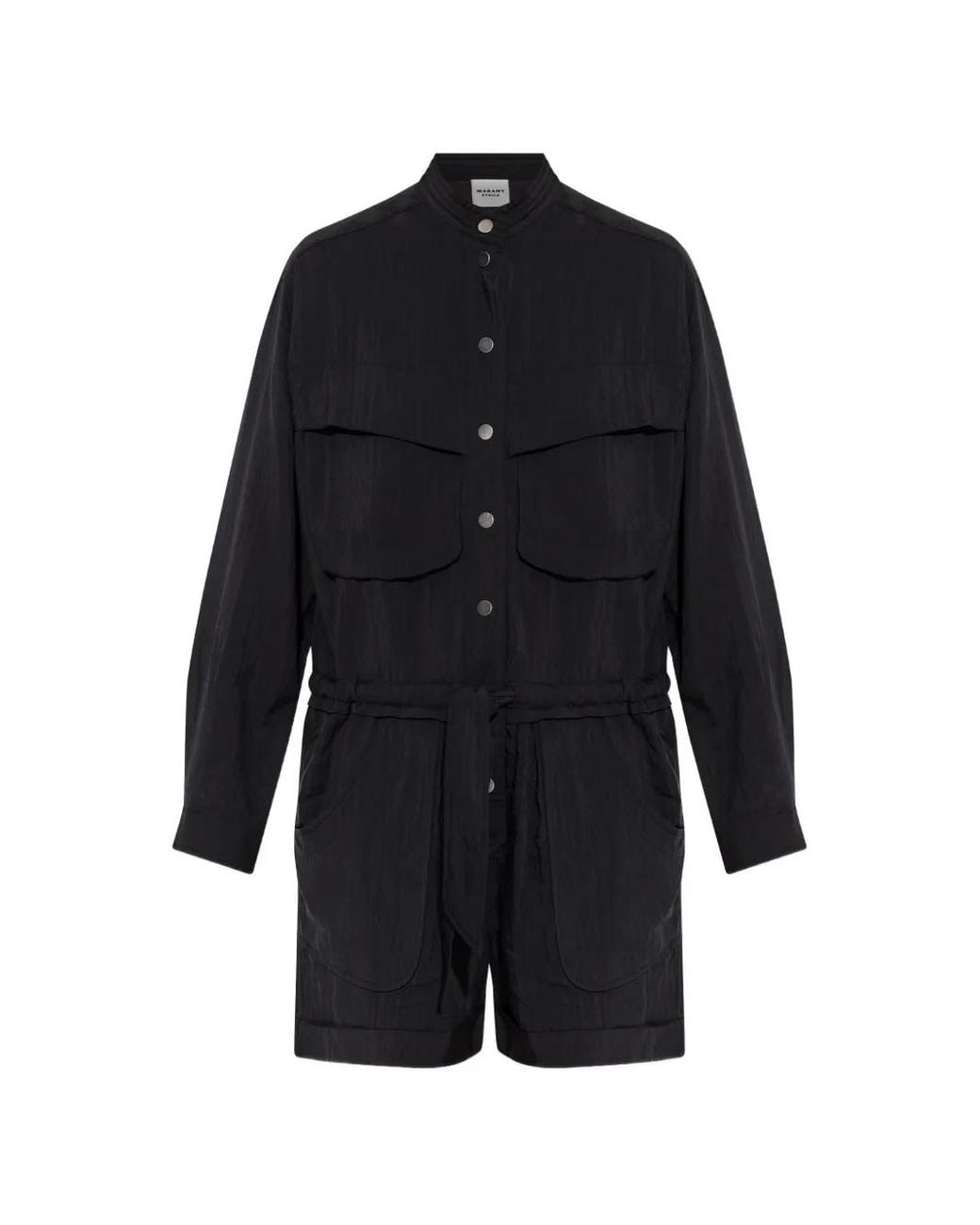 Isabel Marant Black Combinaison Betyna À Coupe Courte