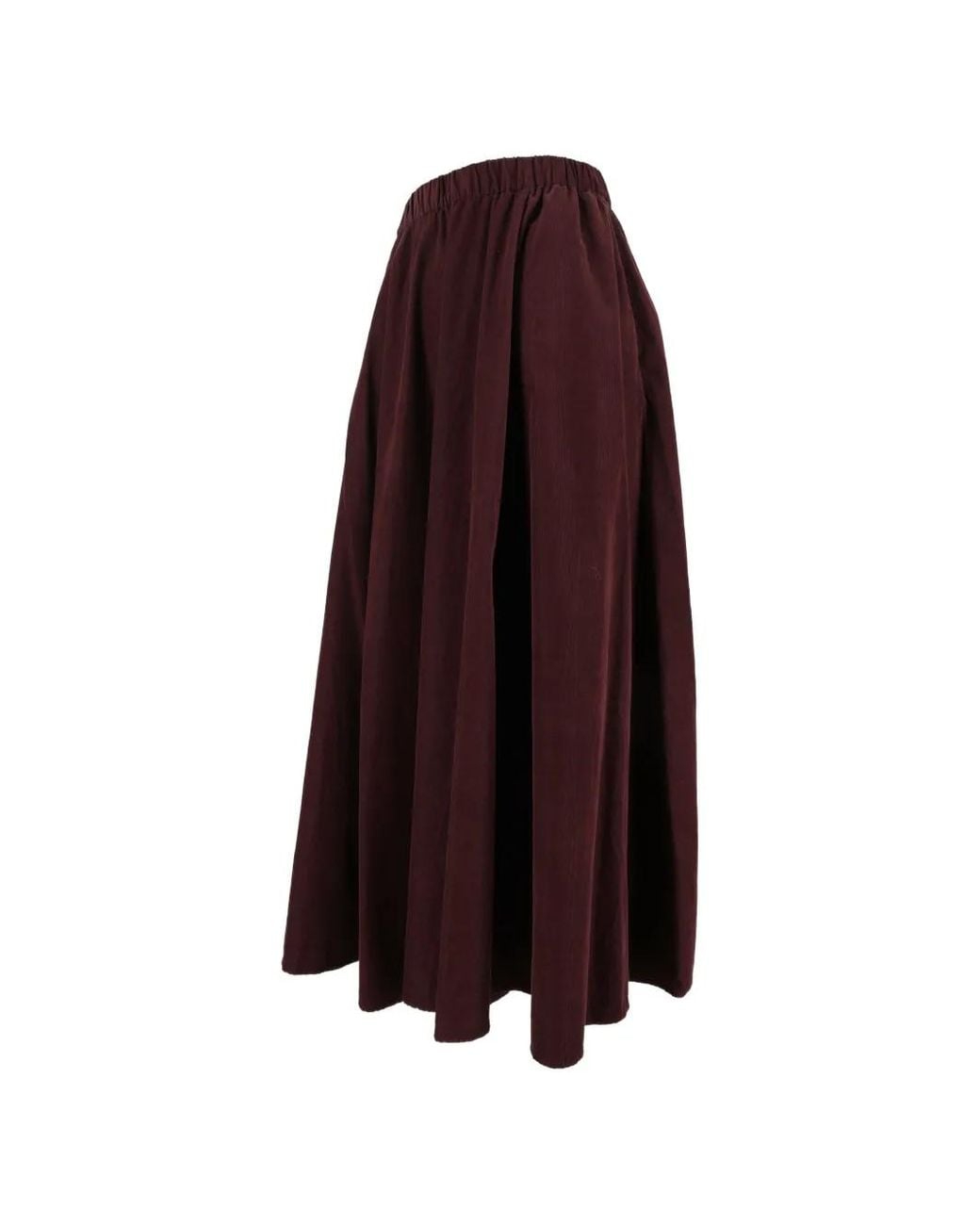 Aspesi Purple Elasticated-Waist Long Skirt