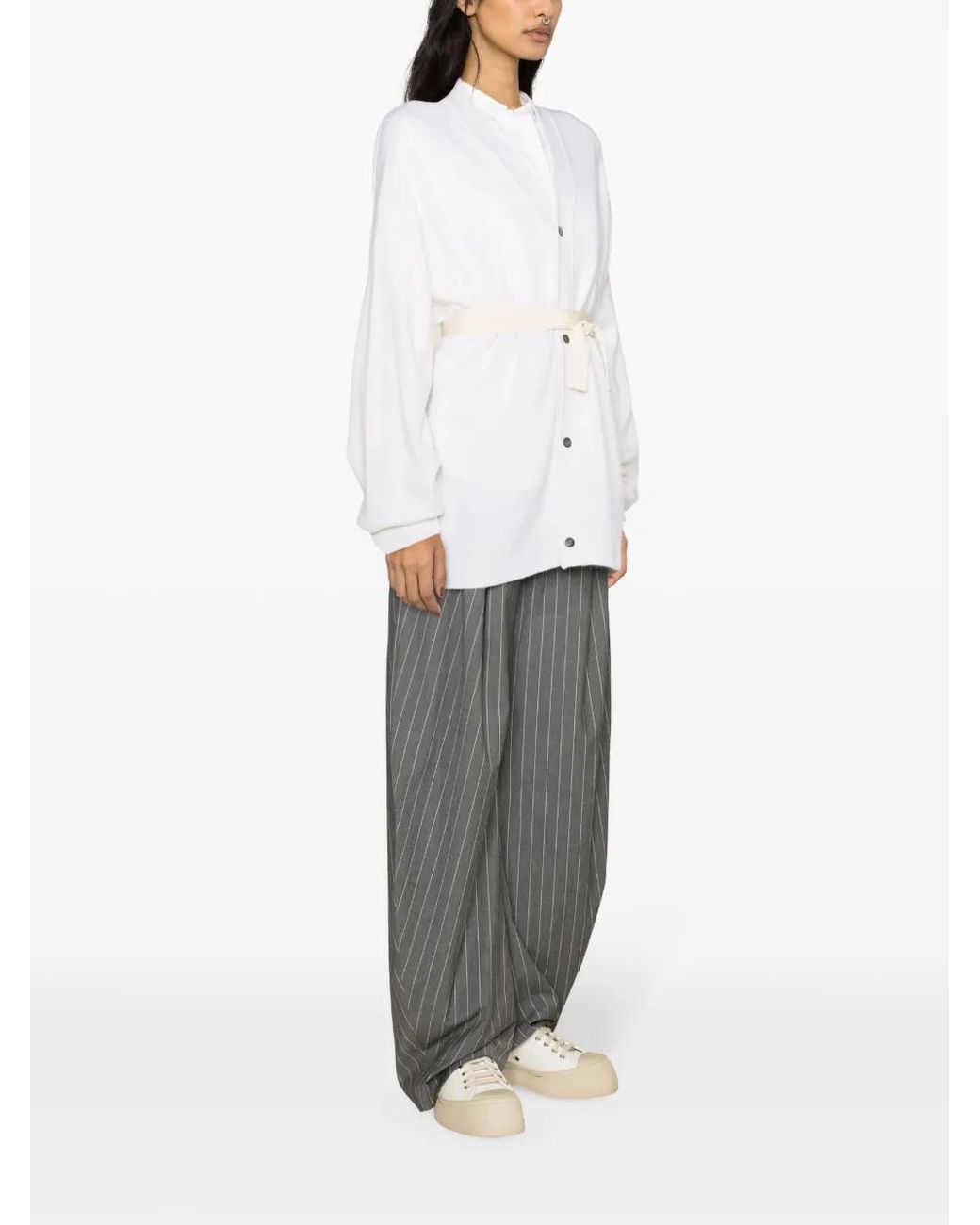 Sofie D'Hoore White Mask Belted Cardi Coat