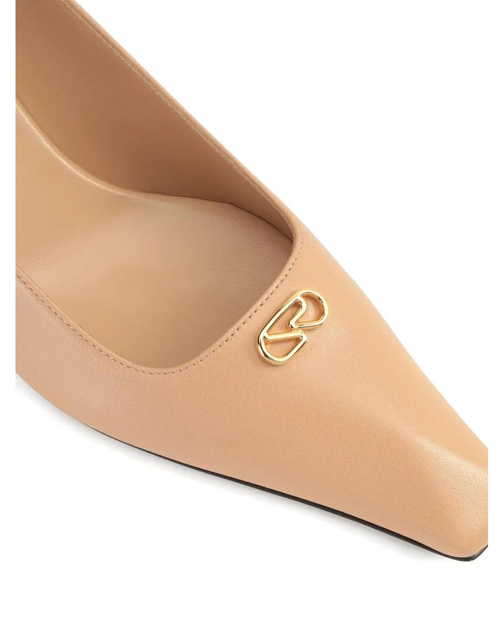 Sergio Rossi Natural 60Mm Surge Leather Pumps