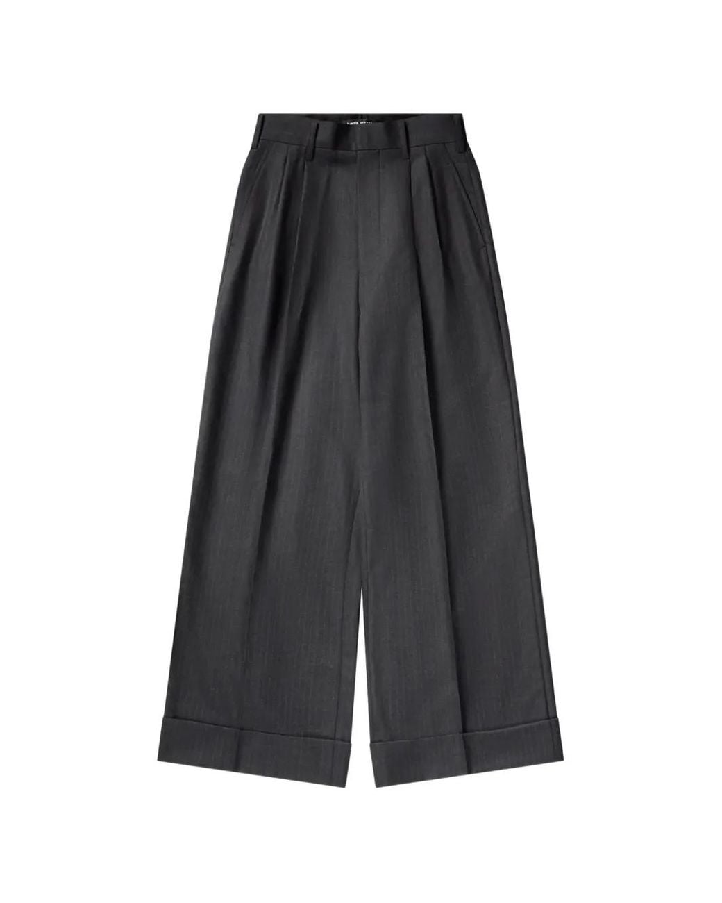 Junya Watanabe Gray Pinstripe Pleated Trousers
