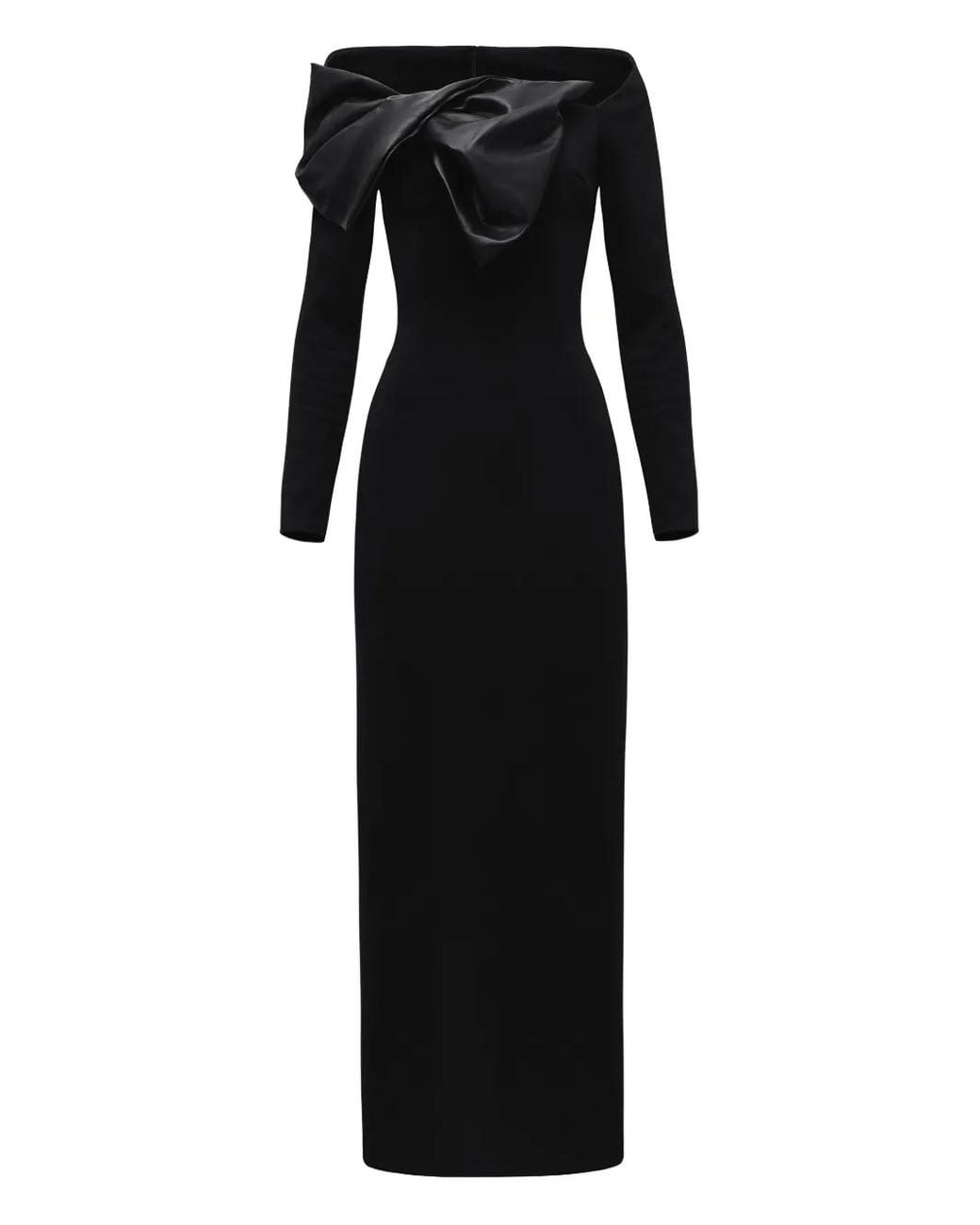 Lika Black Bow-Embellished Dress