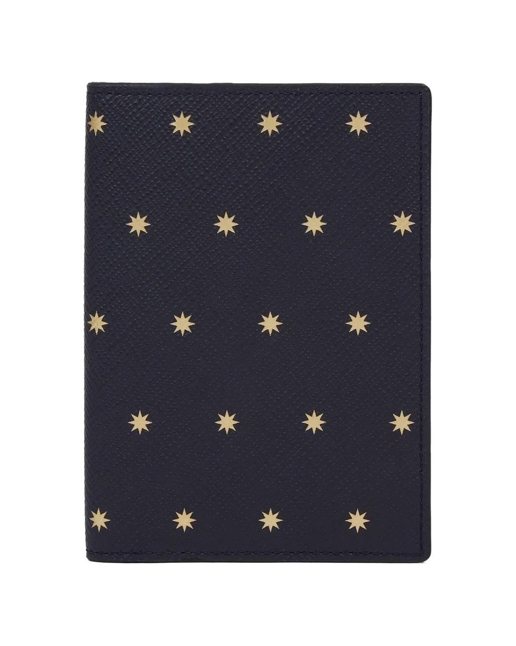 Smythson Blue Panama Star Passport Cover