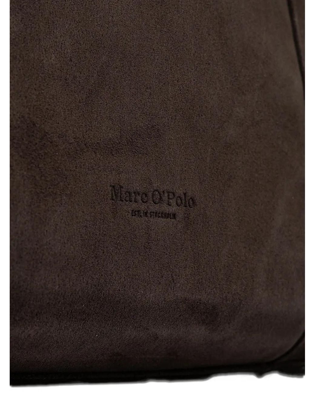 Marc O' Polo Black Suede Top-Handle Travel Bag for men