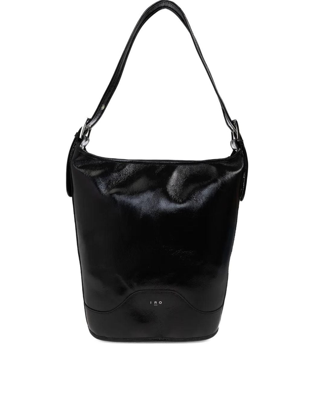 IRO Black Leather Bucket Bag