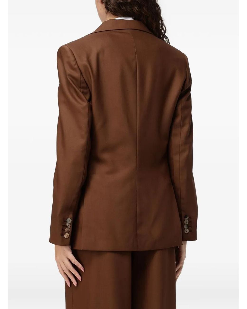 CRI.DA Brown Single-Breasted Notched-Lapels Blazer