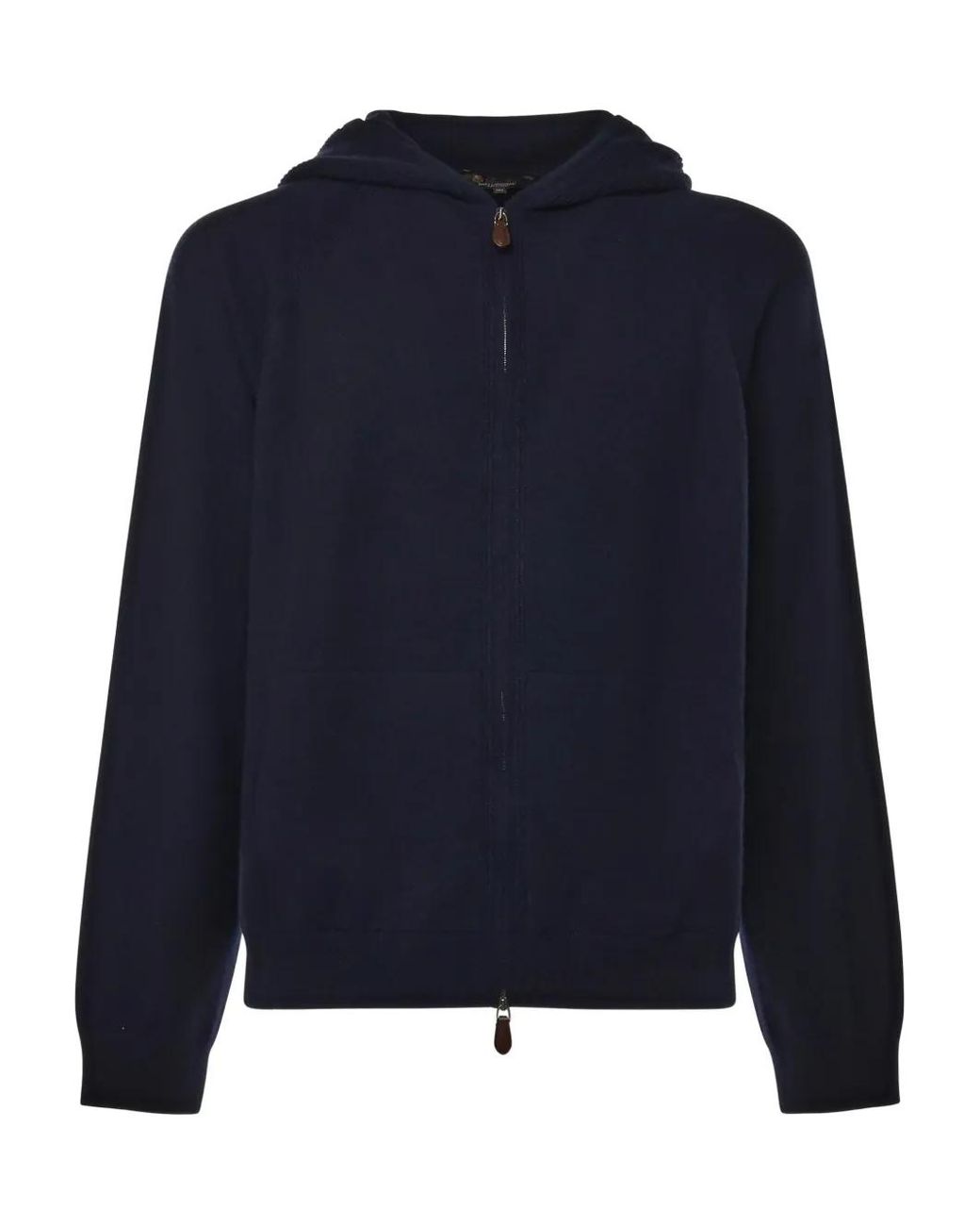 Loro Piana Blue Hooded Zip-Up Jacket for men