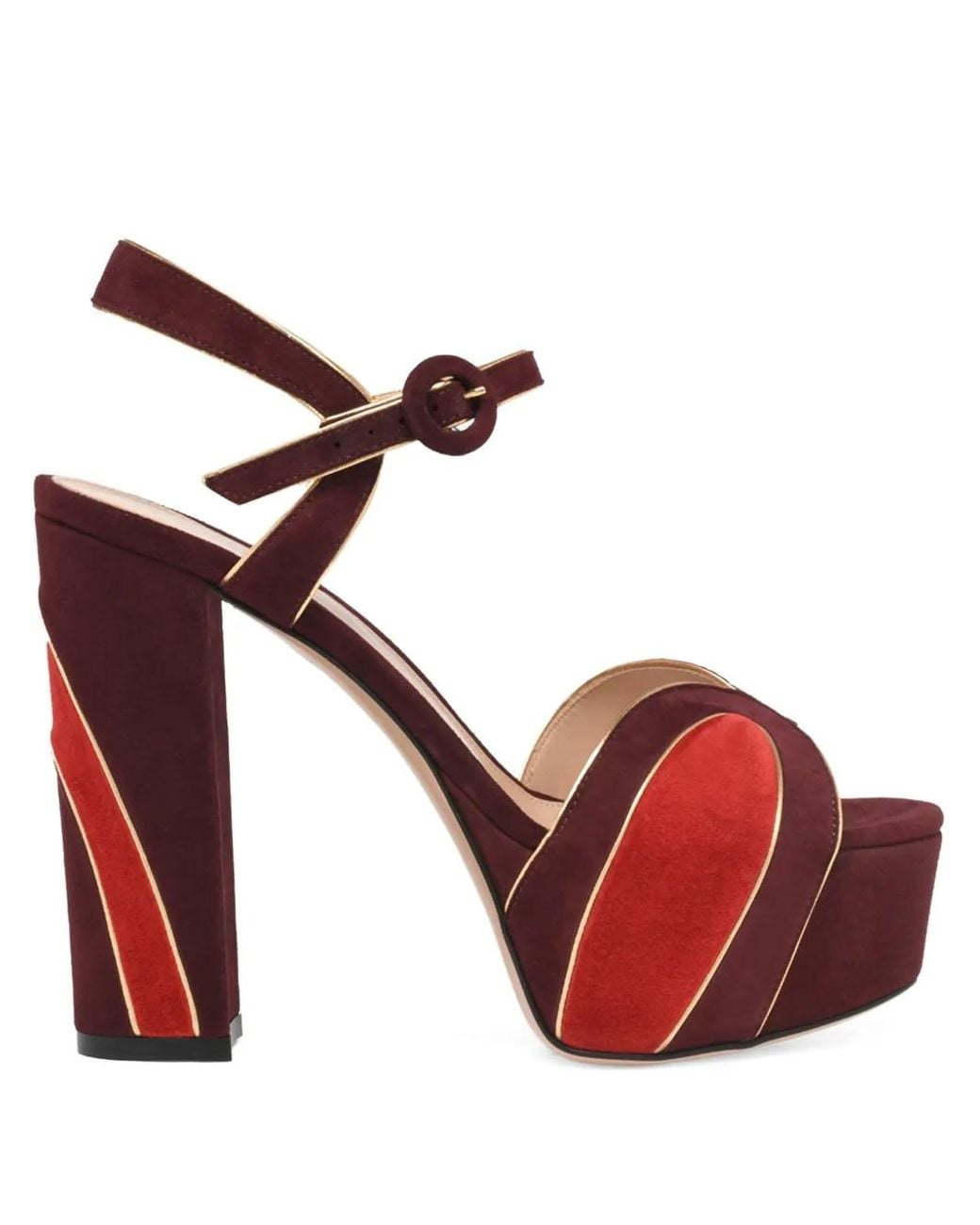 Gianvito Rossi Red 125Mm Tamara Platform Heeled Sandals
