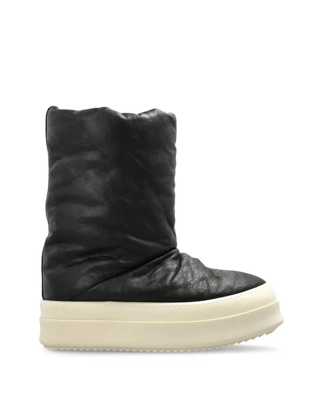 Rick Owens Black Bottines Mega Bumper Lunar En Cuir