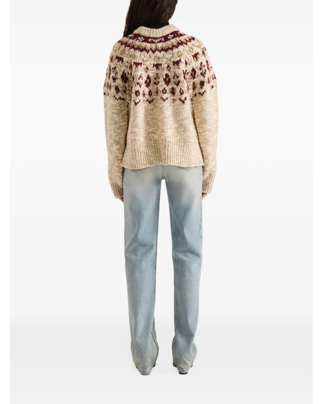 Proenza Schouler White Lizzy Fair Isle Sweater