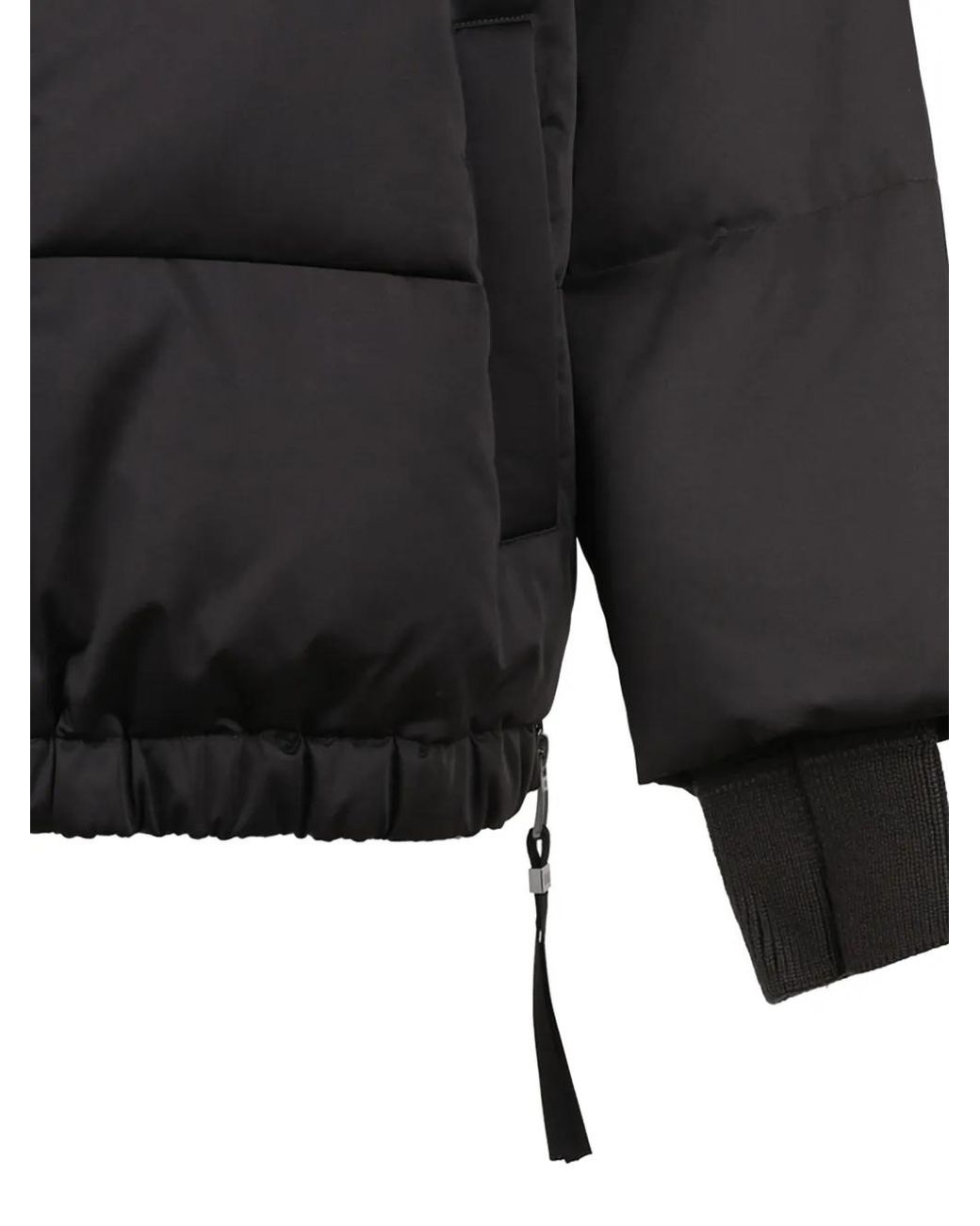 DUNO Black Hooded Quilted Jacket