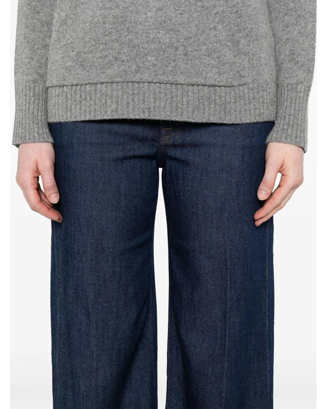 7 For All Mankind Blue Five-Pocket Jeans