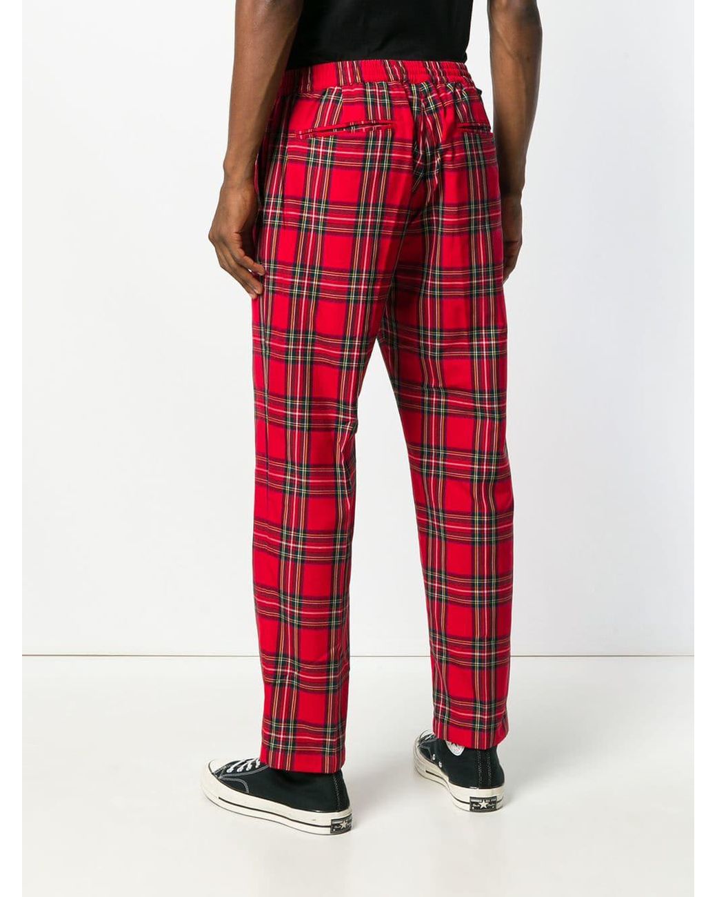 Stussy Synthetic Check Tapered Trousers 