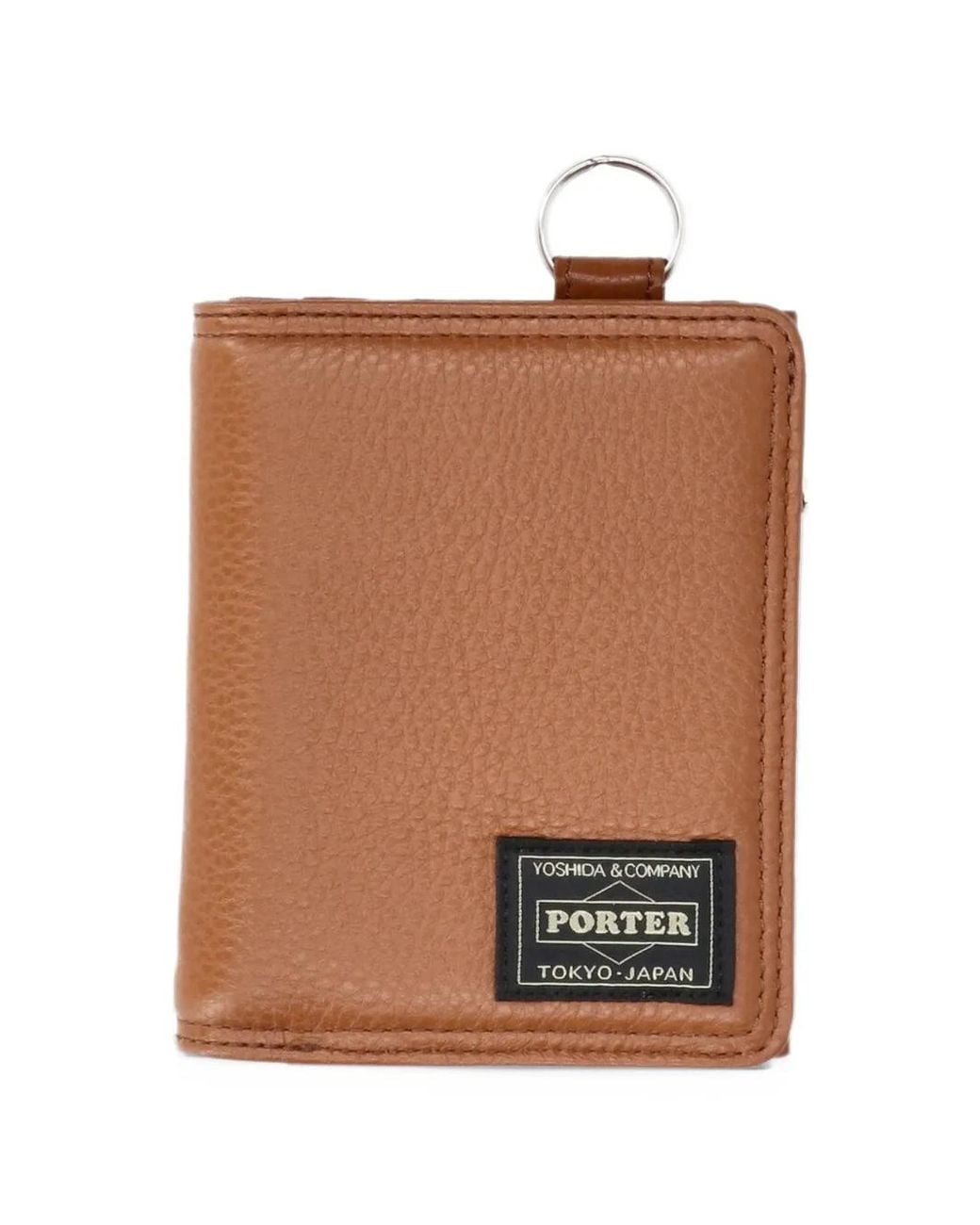 Porter-Yoshida and Co Brown Grainy Leather Wallet for men
