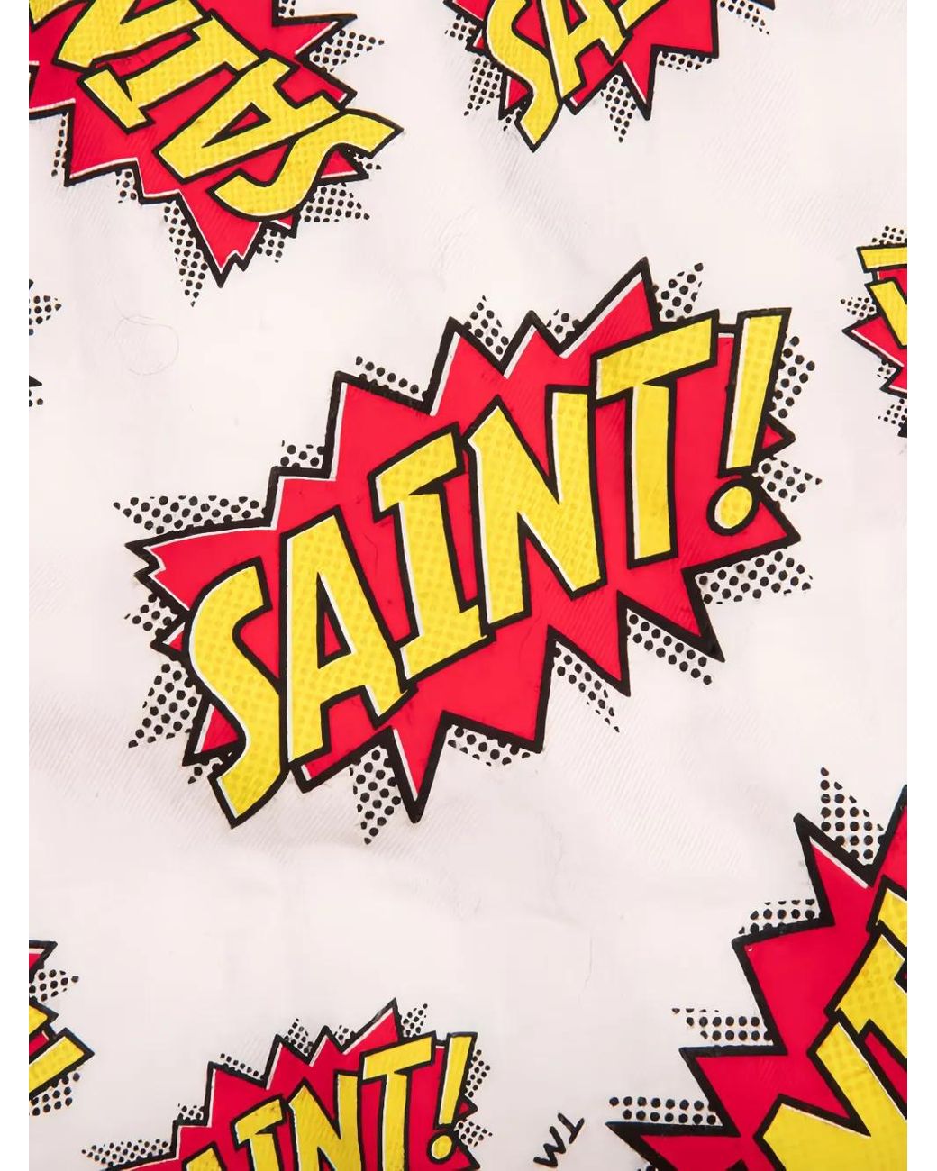 SAINT Mxxxxxx Red Pow Cotton Pajamas Shirt for men