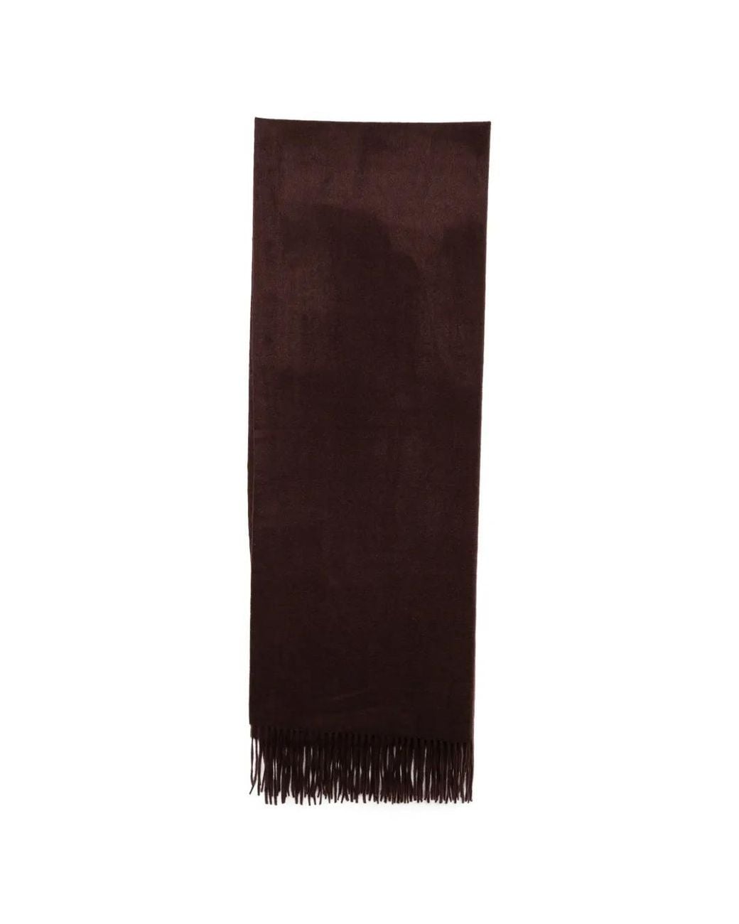 N.Peal Cashmere Brown Woven Fringed-Edge Shawl
