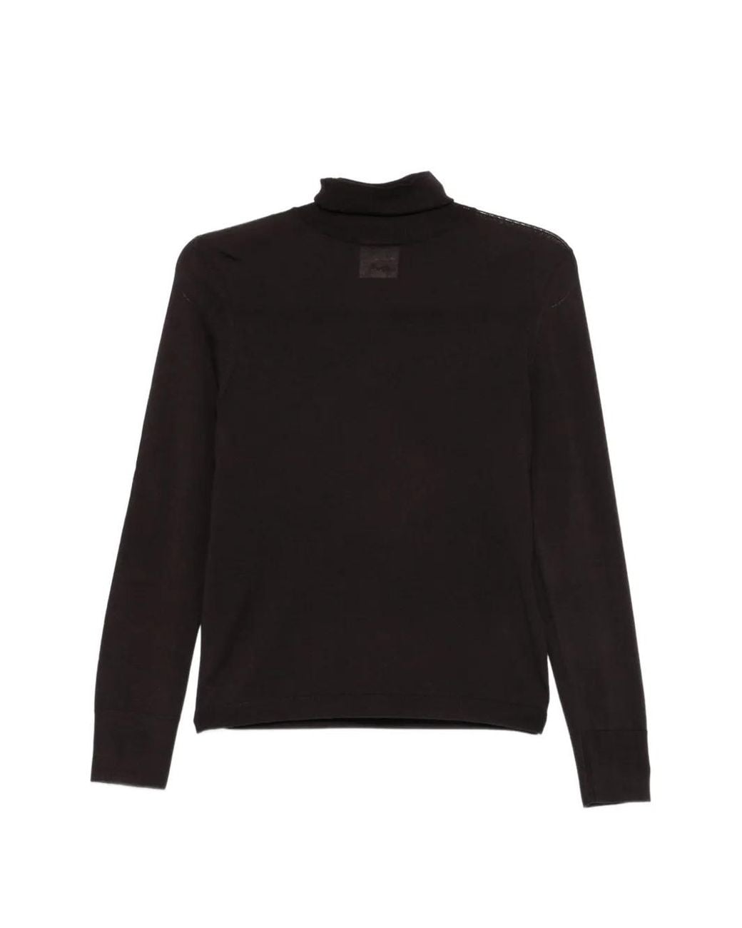 Allude Black Roll-Neck Sweater