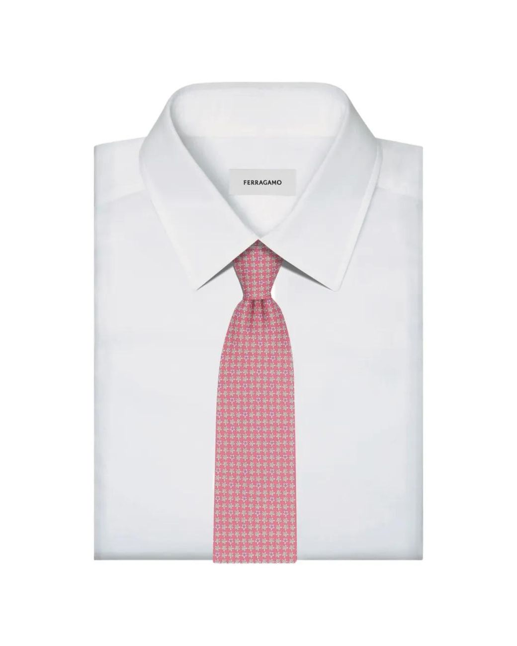 Ferragamo Pink Cravate En Soie À Imprimé Turtles for men