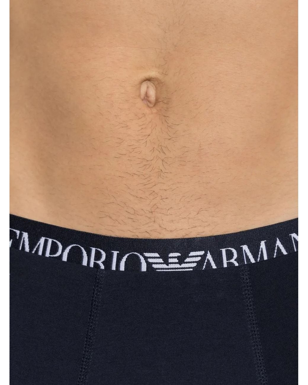 Emporio Armani Blue Short À Bande Logo for men