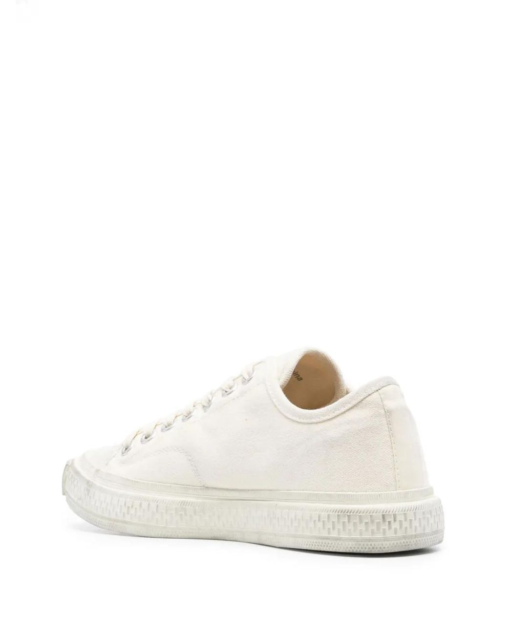 Acne White Ballow Soft Tumbled Tag Sneakers
