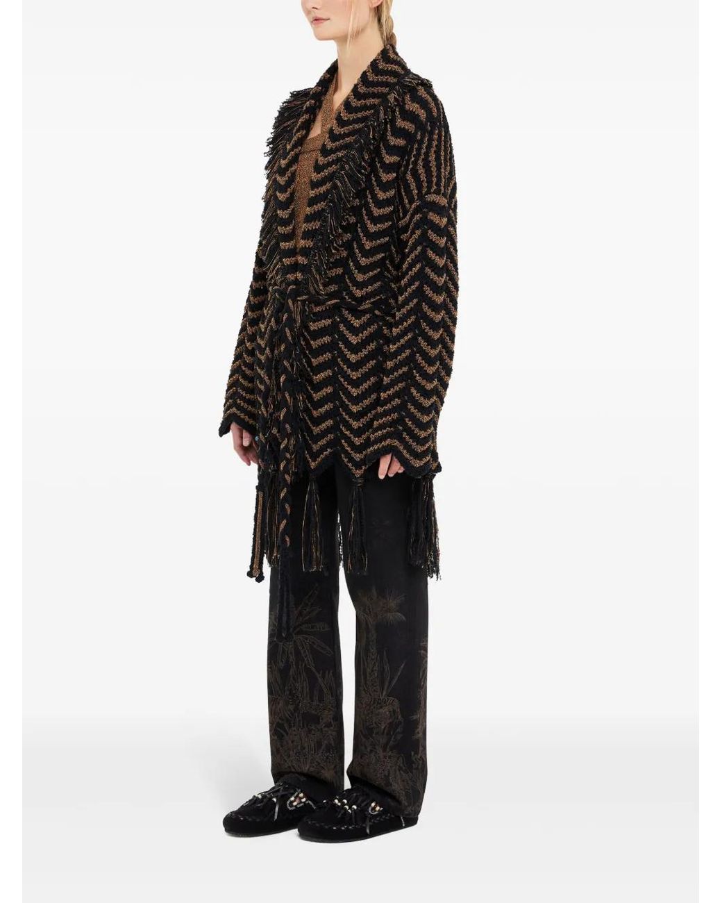Alanui Black Shady Beach Single-Breasted Coat