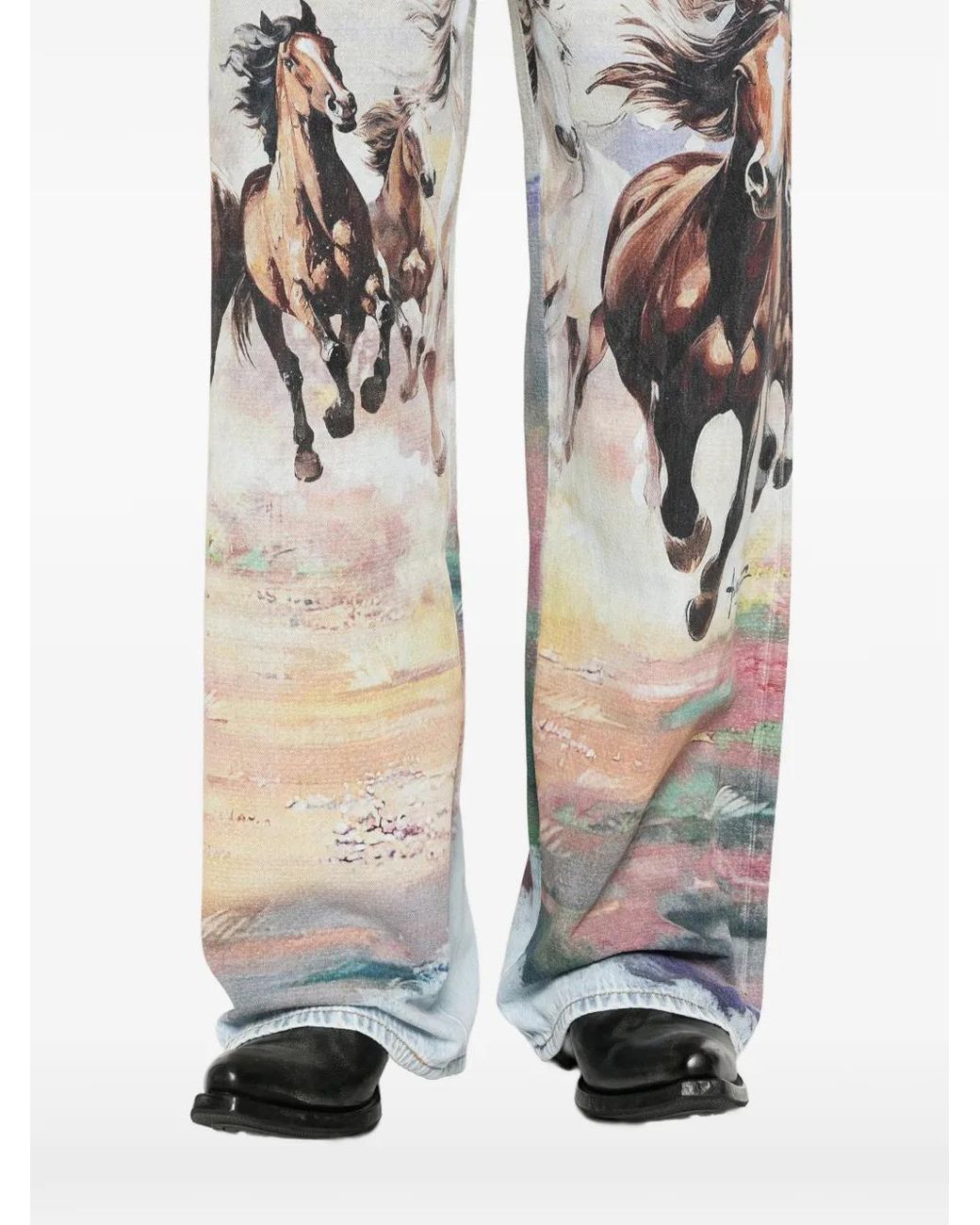 Amiri White Horses Baggy Jean for men