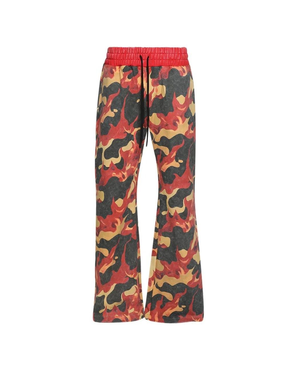 Who Decides War Red Flame Camouflage Trousers for men