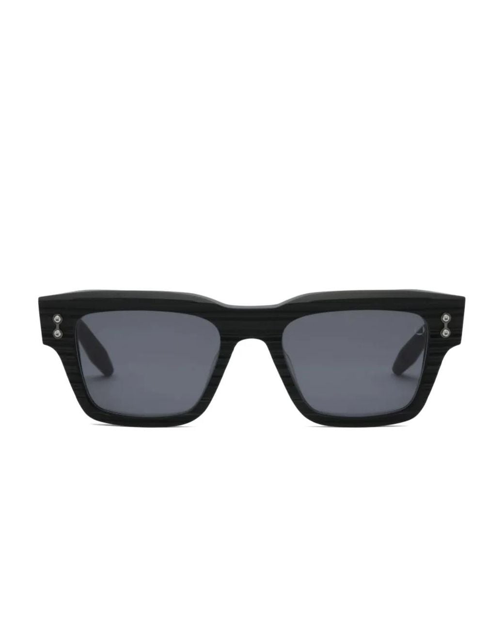 Akoni Black Square-Frame Sunglasses